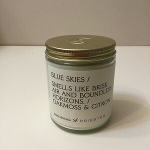 Blue Skies Candle By Anecdote  Oakmoss and Citron 7.8 oz Hamd -Poured in  USA